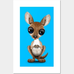 Cute Baby Kangaroo Posters and Art